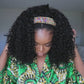 Kinky Curly Headband Wig
